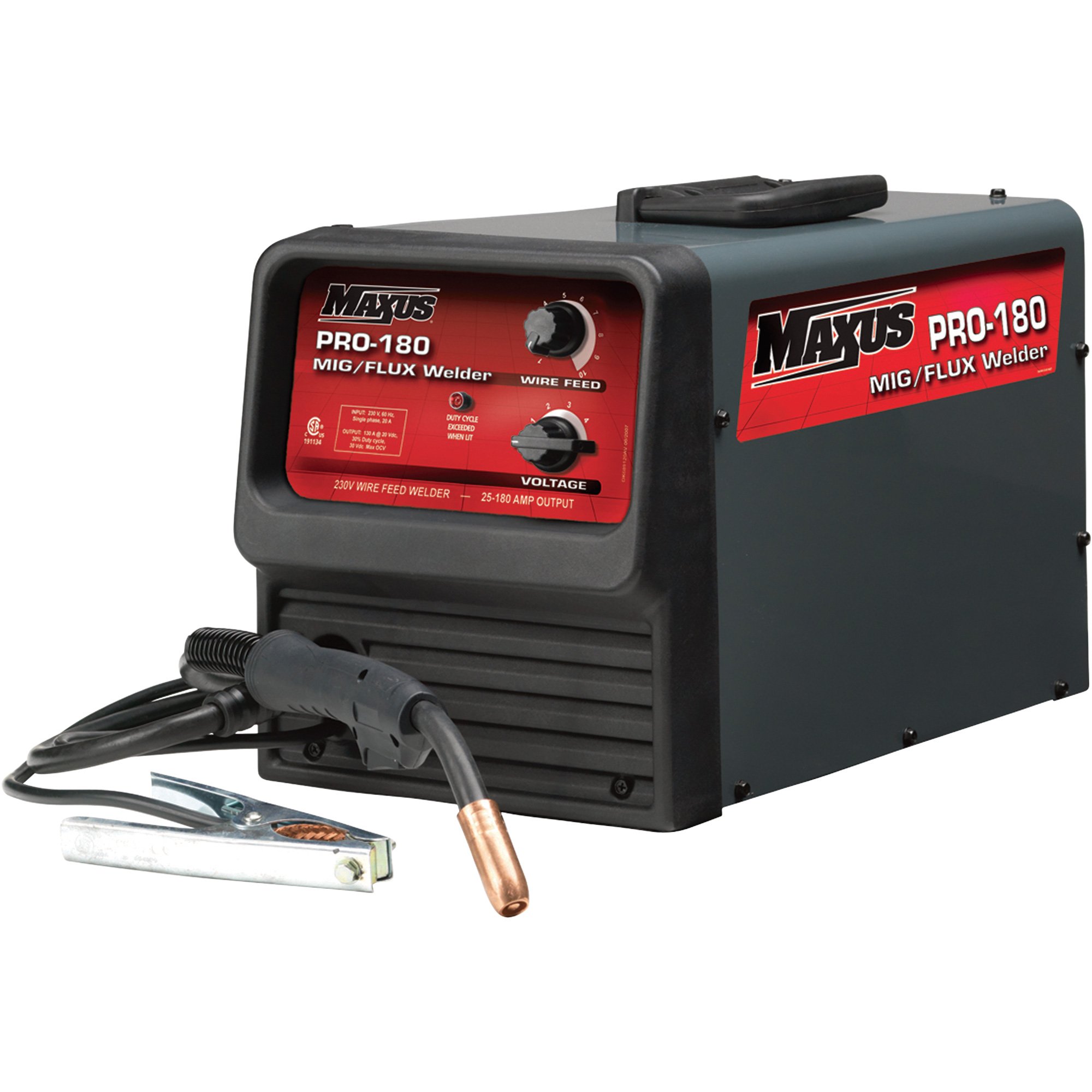 Maxus Pro-180 MIG/Flux-Core Welder Kit —  230 Volt, 20 Amp, Model# MXW41300AV